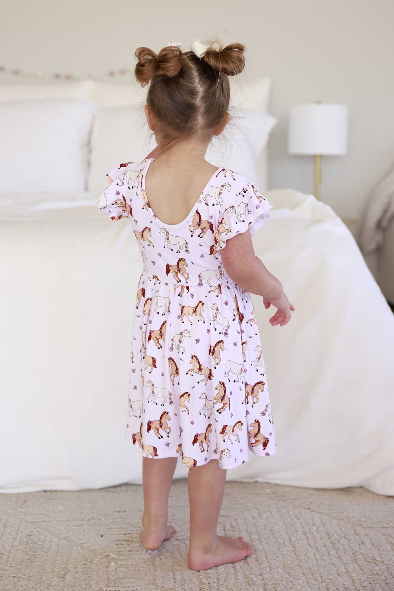 Girls' Ruffle Twirl Dress | Pony Club Pink