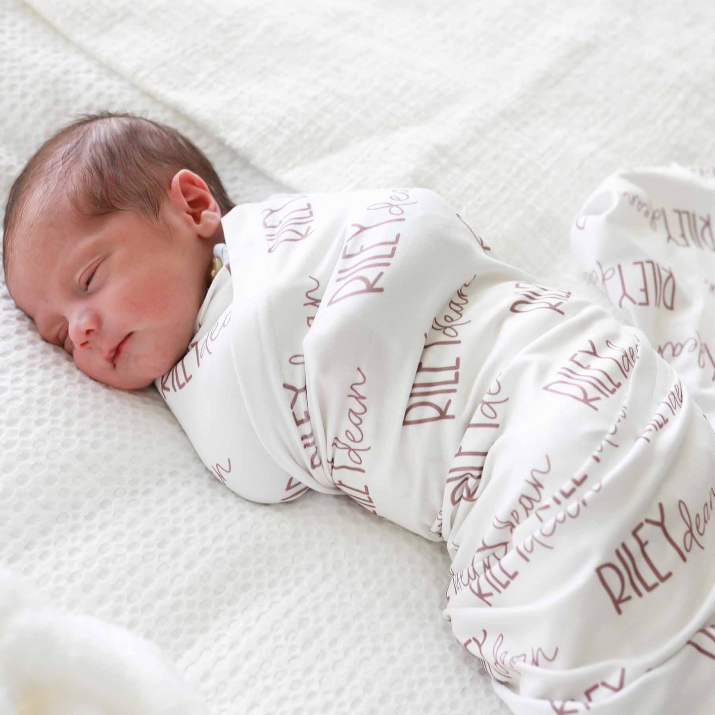 Personalized Baby Name Swaddle Blanket Font Duo | Pastel Cutie