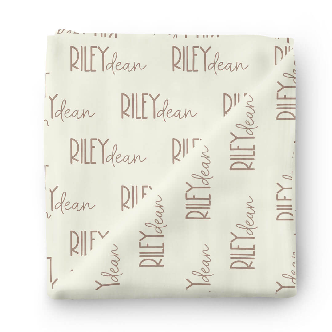 Personalized Baby Name Swaddle Blanket Font Duo | Pastel Cutie
