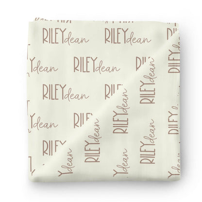 Personalized Baby Name Swaddle Blanket Font Duo | Pastel Cutie