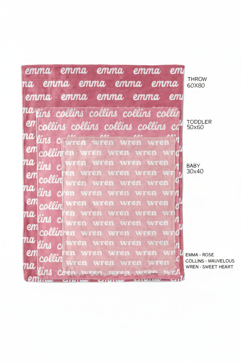 Perfectly Pink Personalized Color Blanket
