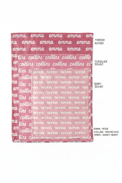 Perfectly Pink Personalized Color Blanket