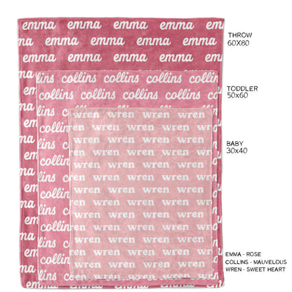 Candy Apple Personalized Color Blanket