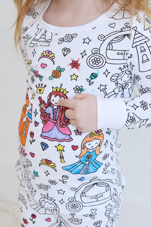 Colorable Two Piece Pajama Set | Far Far Away