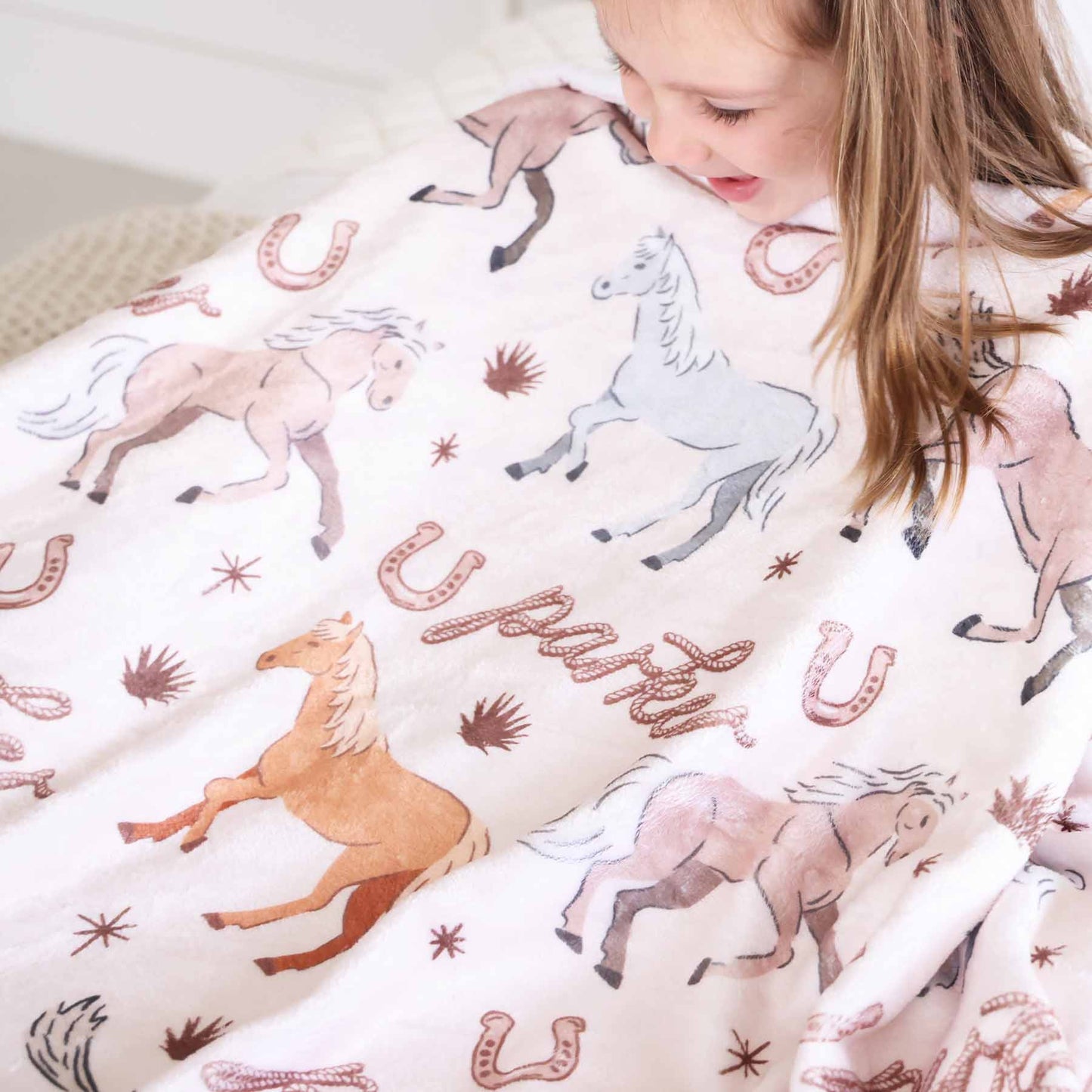 P's Ponies Personalized Kids Blanket
