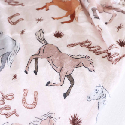 P's Ponies Personalized Kids Blanket