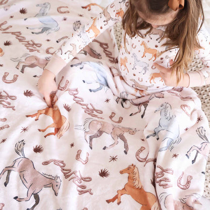 P's Ponies Personalized Kids Blanket