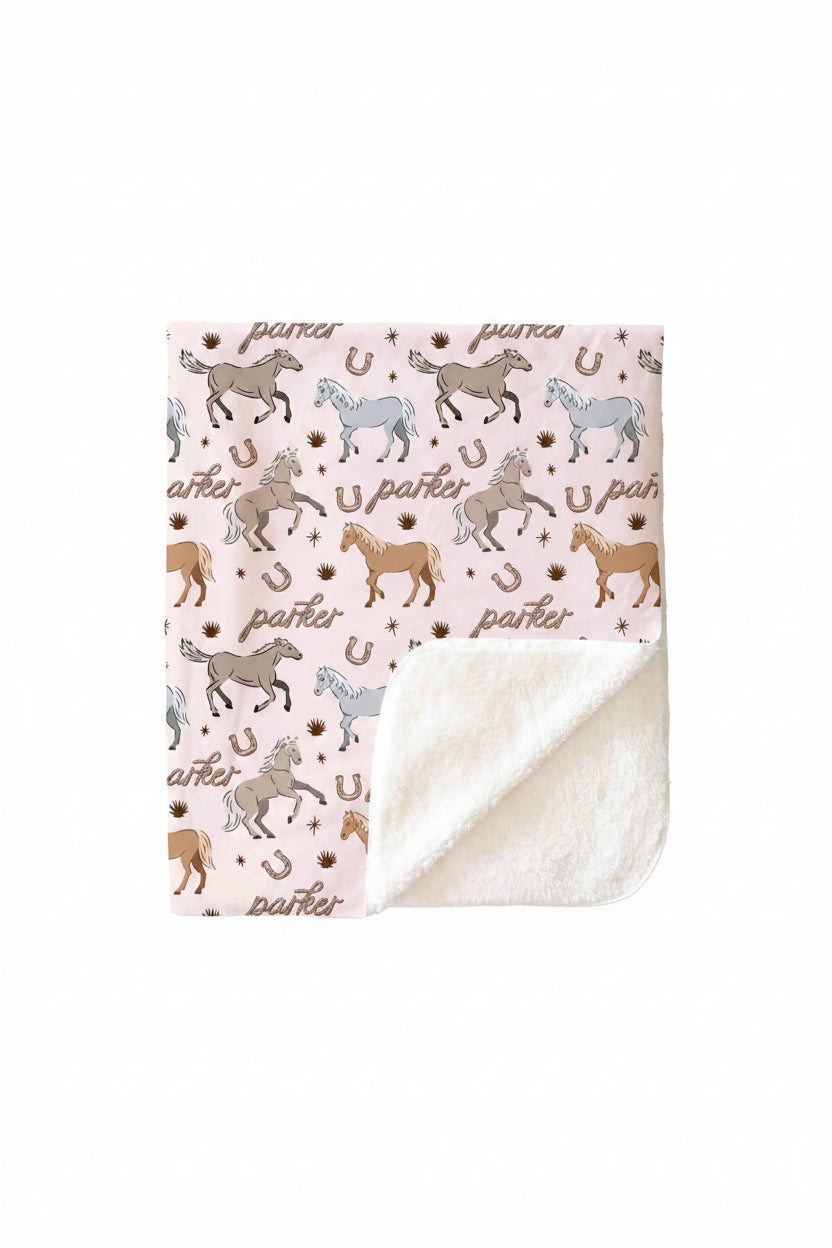 P's Ponies Personalized Kids Blanket
