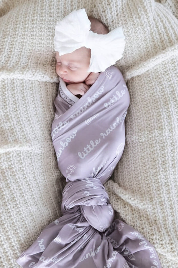 Little Rainbow Swaddle Blanket | Lilac