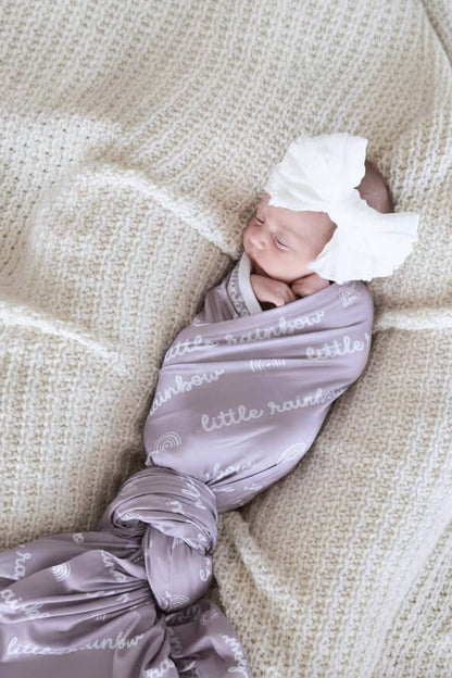 Little Rainbow Swaddle Blanket | Lilac