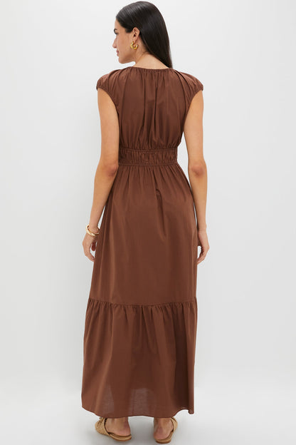 Chestnut Brown Hedda Maxi Dress