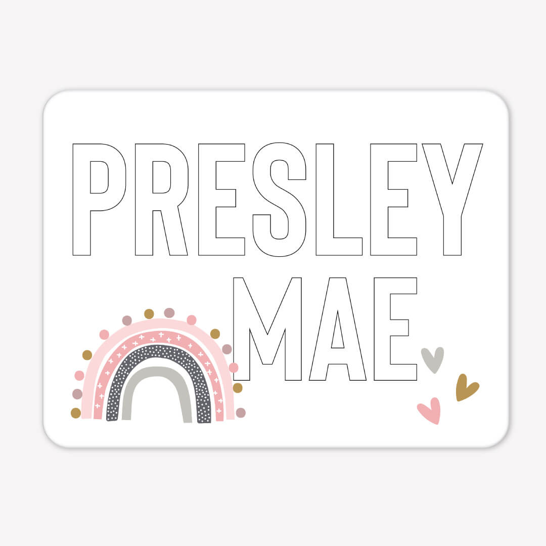 Kids Personalized Whiteboard | Rainbow Dots