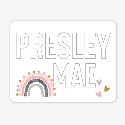 Kids Personalized Whiteboard | Rainbow Dots