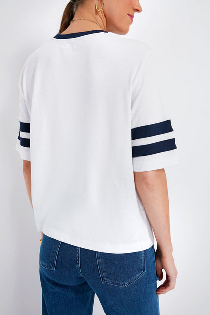 Bright White Cloud Varsity Tee