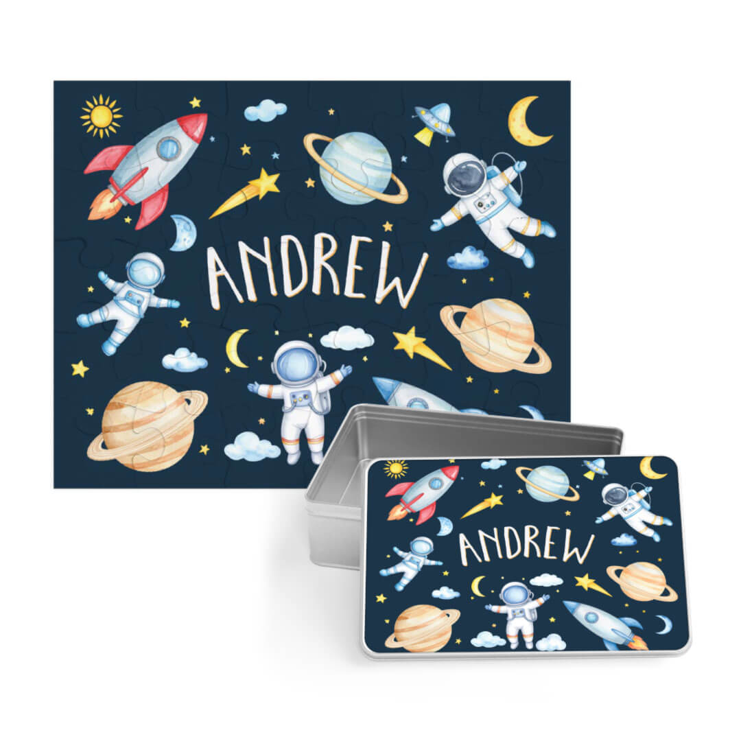 Kids Personalized 30 Piece Puzzle | Rocket Adventure