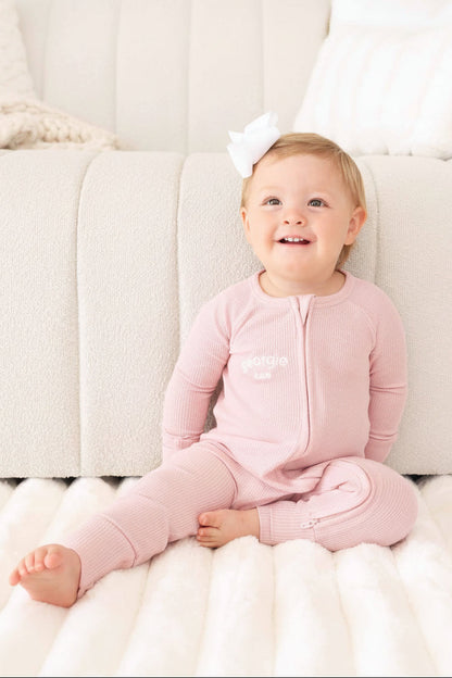 Embroidered Bamboo Waffle Convertible Zip Rompers | In Bloom