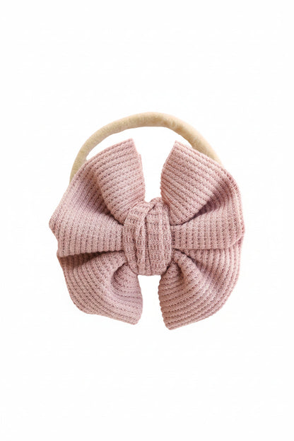 Bamboo Waffle Bow Headbands