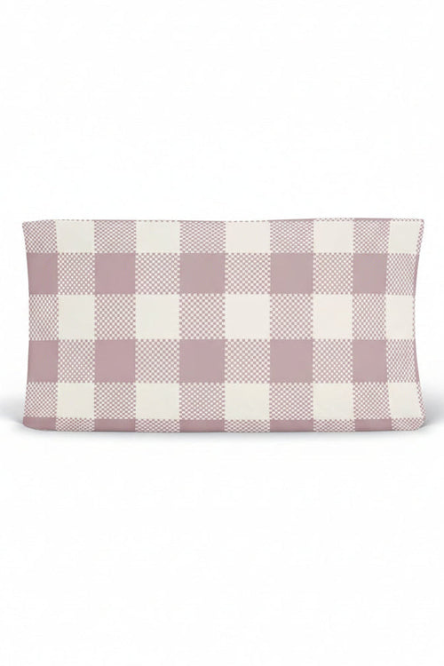 Big Check Changing Pad Cover | Rosy