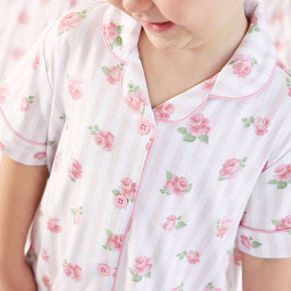 Girl's Two Piece Flare Lounge Set | Rosy & Cozy