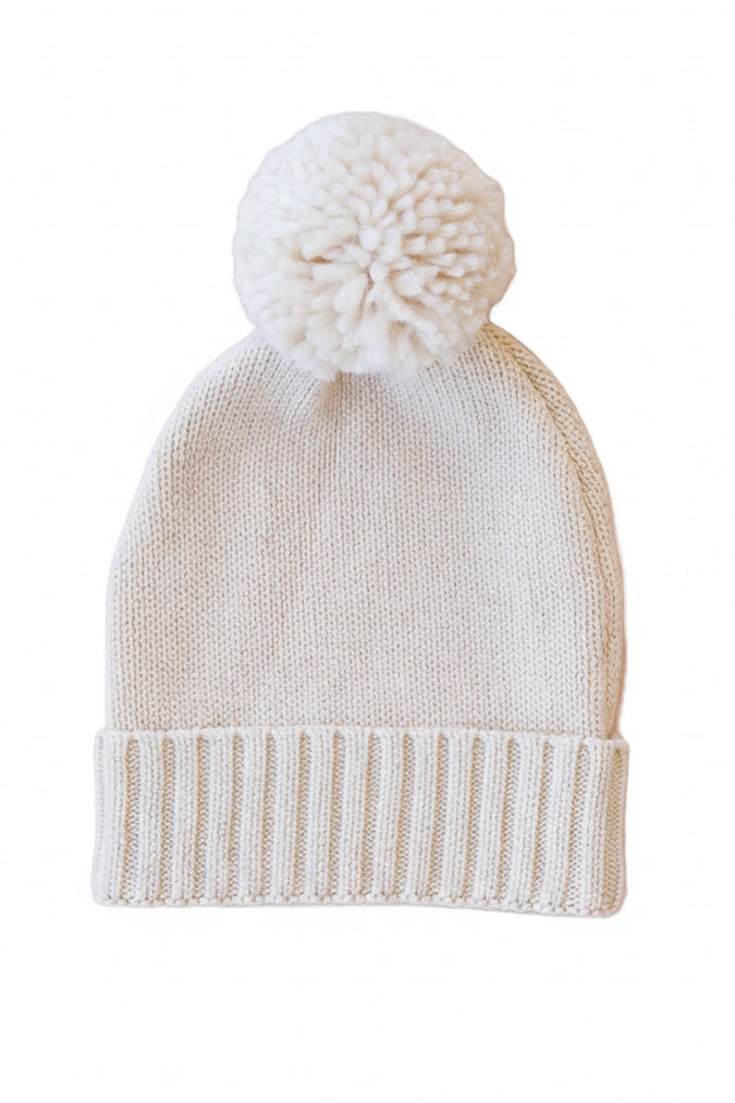 Knit Baby Pom Pom Beanie