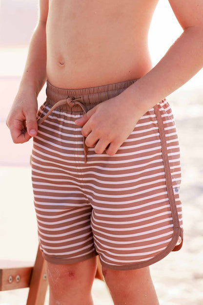 Boy's Swim Trunks | Sandy Stripes