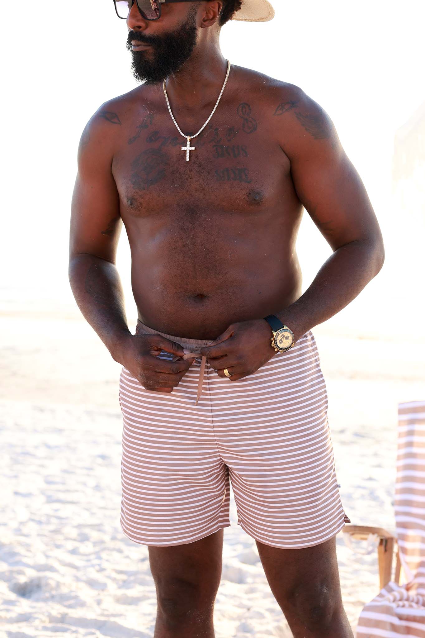 Men's Swim Trunks | Sandy Stripes
