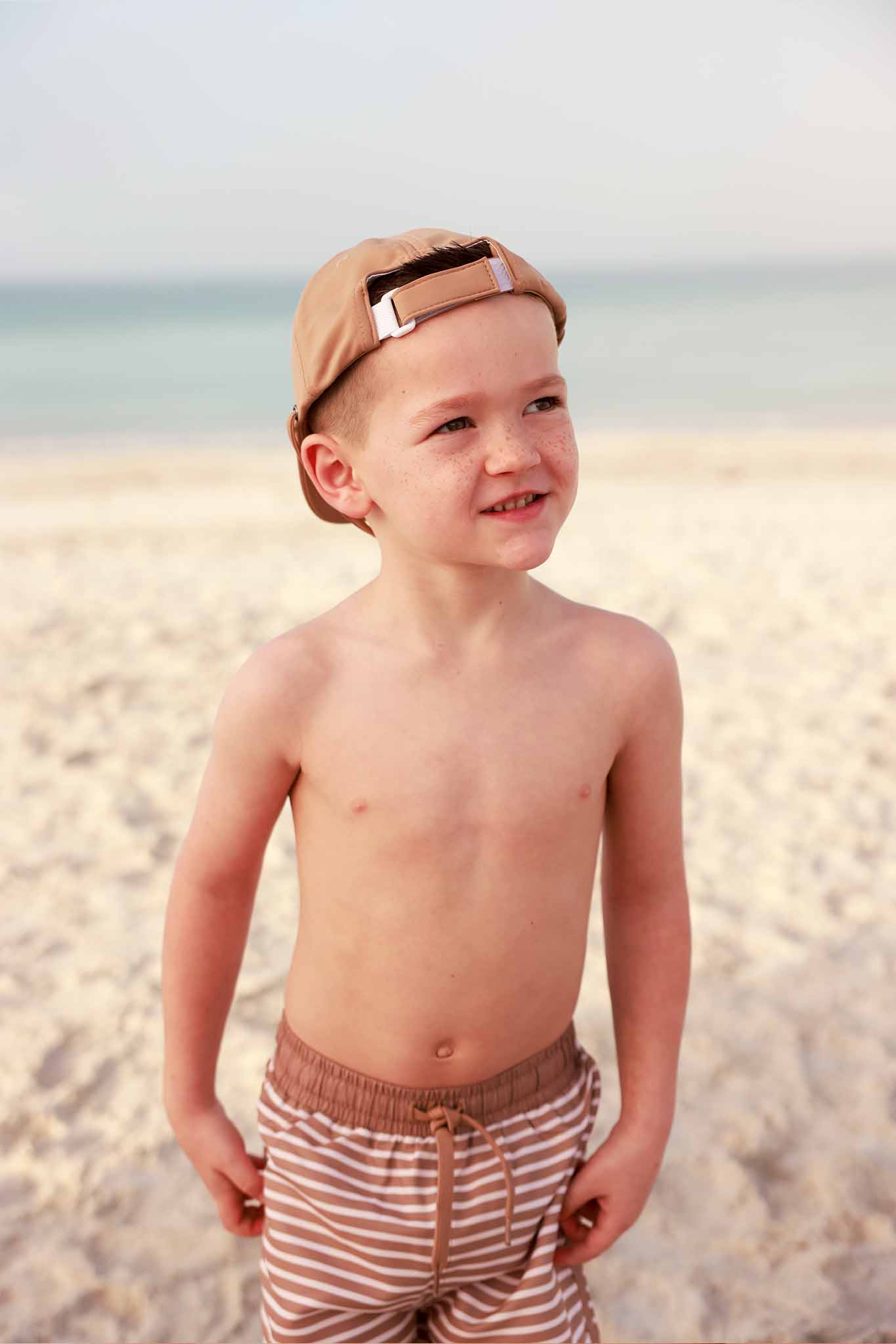 Boy's Swim Trunks | Sandy Stripes