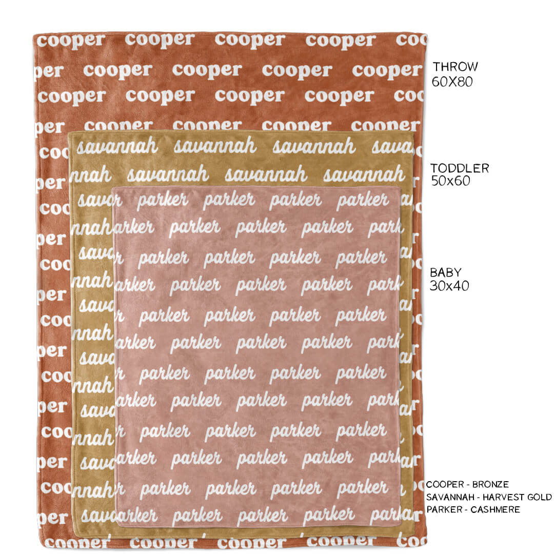 Personalized Color Blanket | Clay