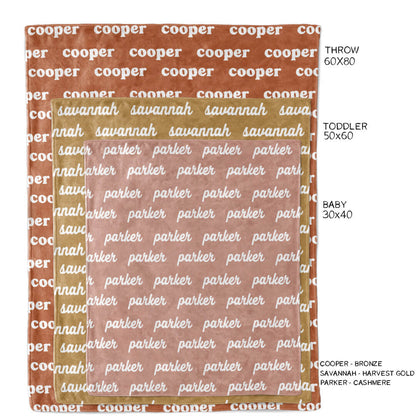 Personalized Color Blanket | Clay