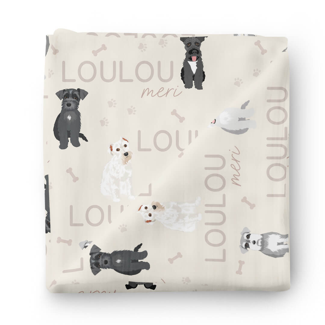 Personalized Baby Name Swaddle Blanket | Dog Breeds