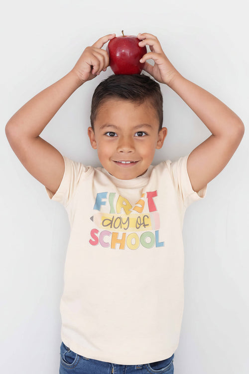 First Day of School Kids Graphic Tee | Natural