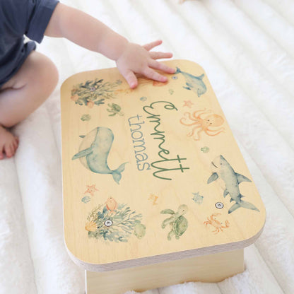 Kids Personalized Step Stool | Sea Cuties