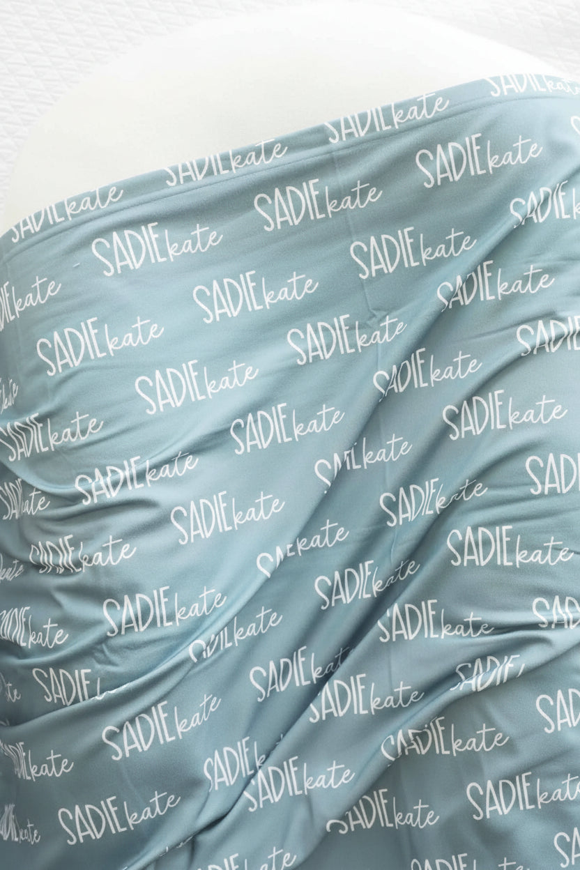 Personalized Baby Name Swaddle Blanket Font Duo | Best Selling Neutrals