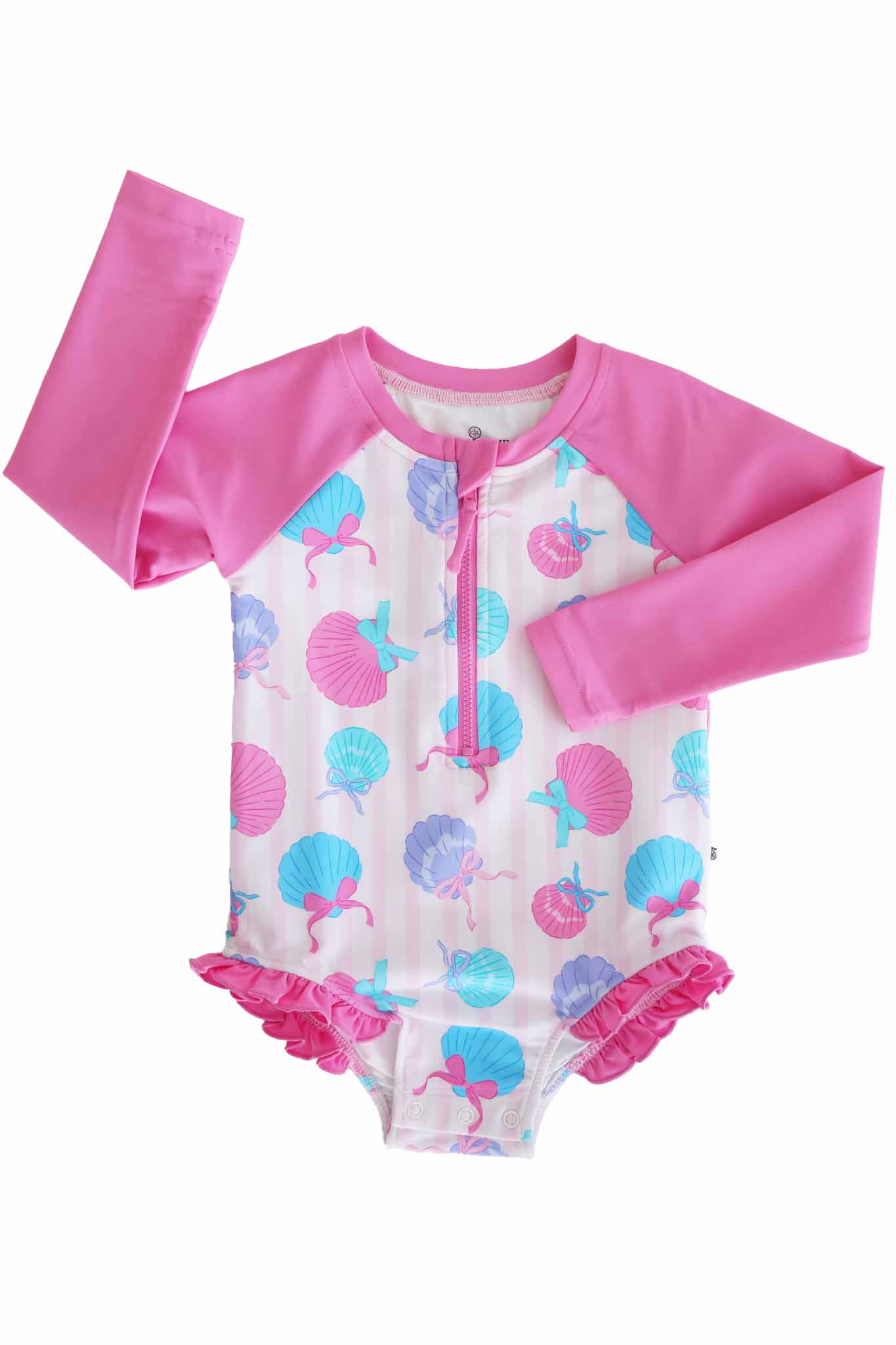 Long Sleeve Rash Guard with Front Zipper | Seaside Sweetie