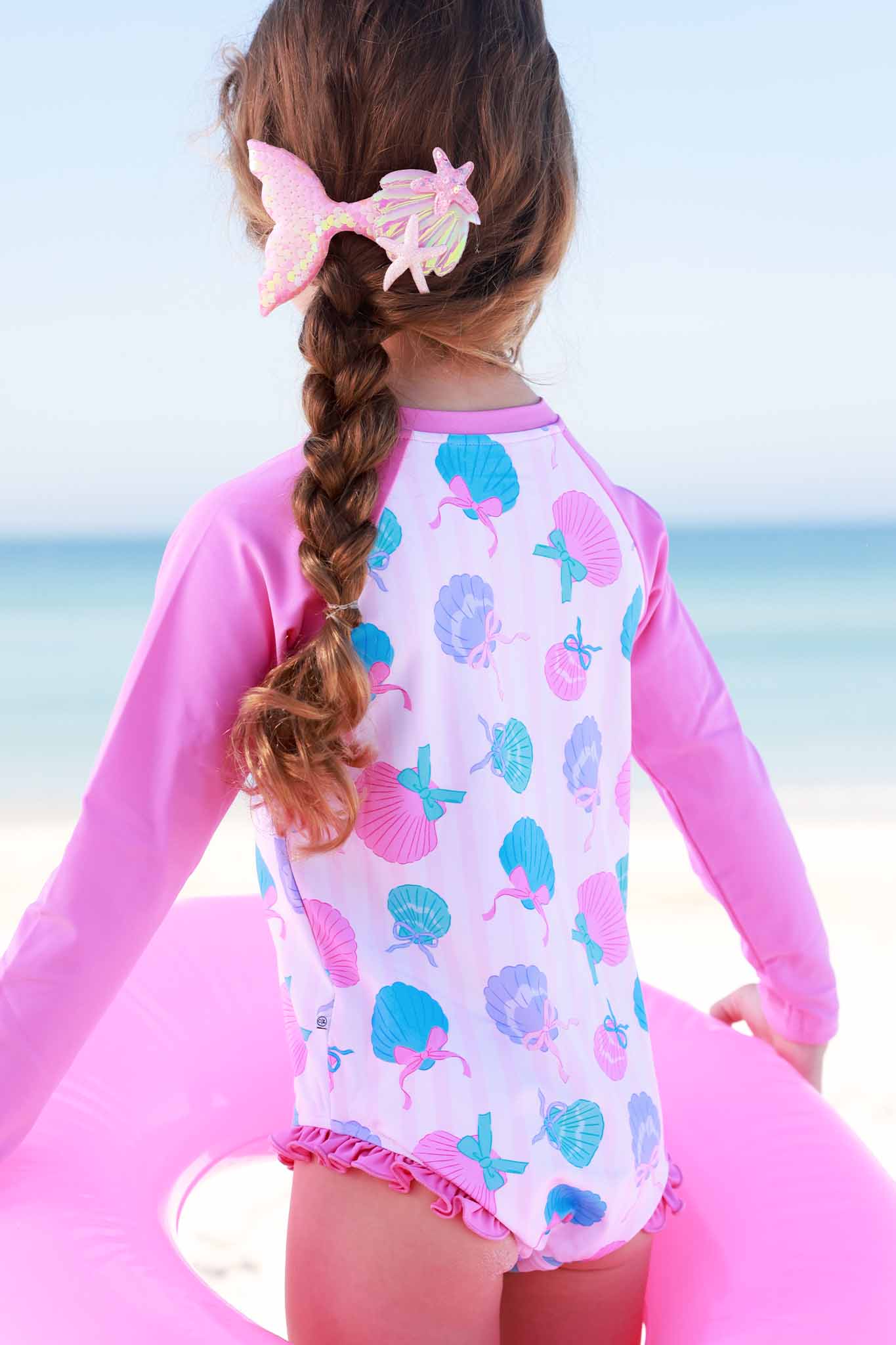 Long Sleeve Rash Guard with Front Zipper | Seaside Sweetie