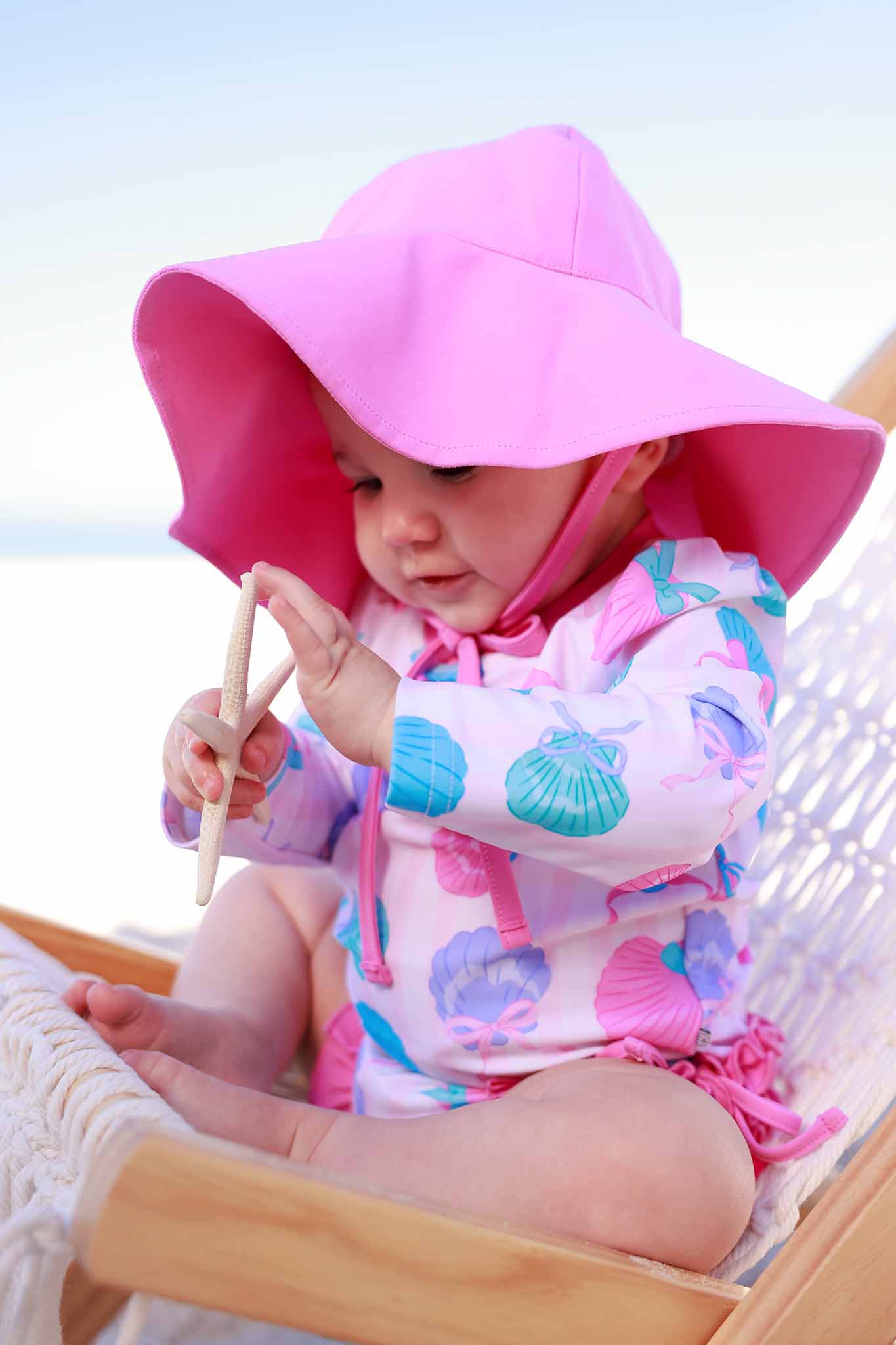 Long Sleeve Rash Guard With Ruffle Bottom | Seaside Sweetie