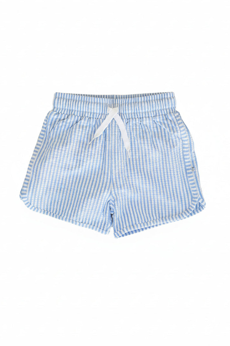 Boy's Swim Trunks | Seersucker Blue