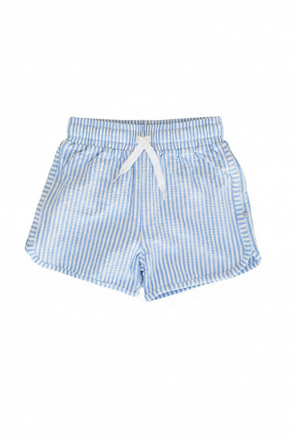 Boy's Swim Trunks | Seersucker Blue