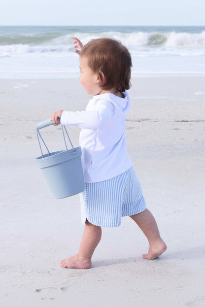 Boy's Swim Trunks | Seersucker Blue