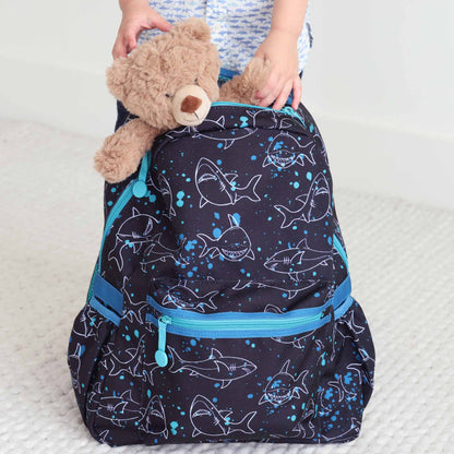 Kids Embroidered Backpack | Shark Attack