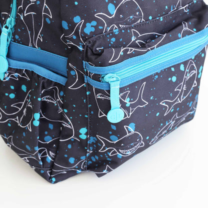 Kids Embroidered Backpack | Shark Attack