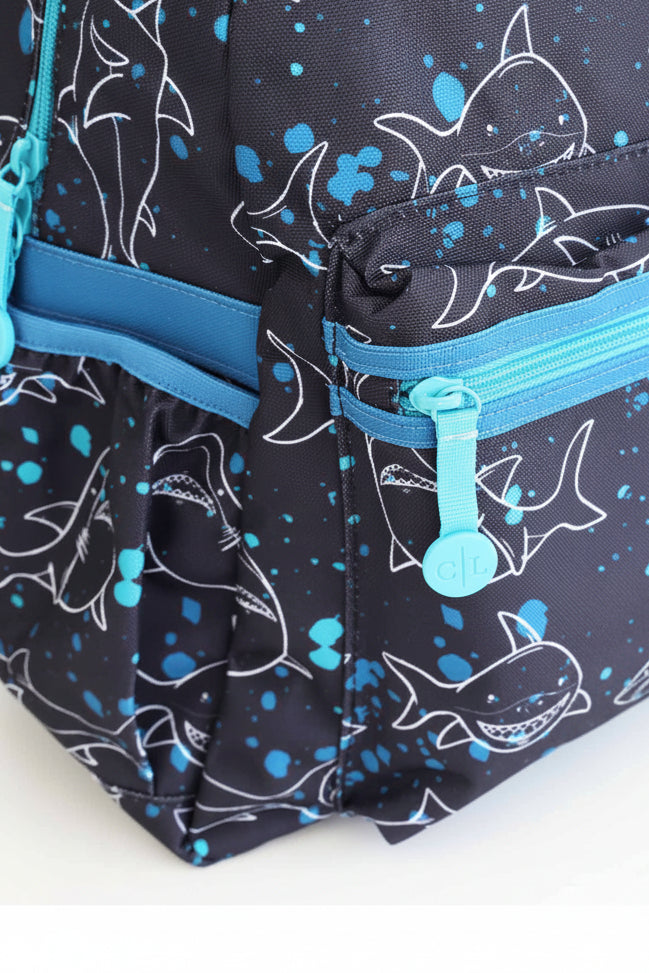 Kids Embroidered Backpack | Shark Attack