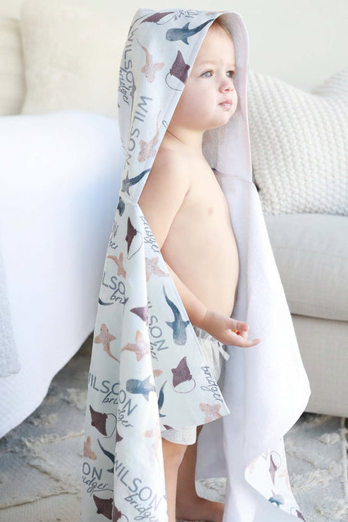 Personalized Hooded Towel | Fin Friends