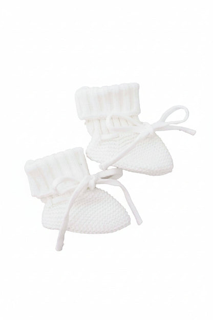 Knit Baby Booties | Snow