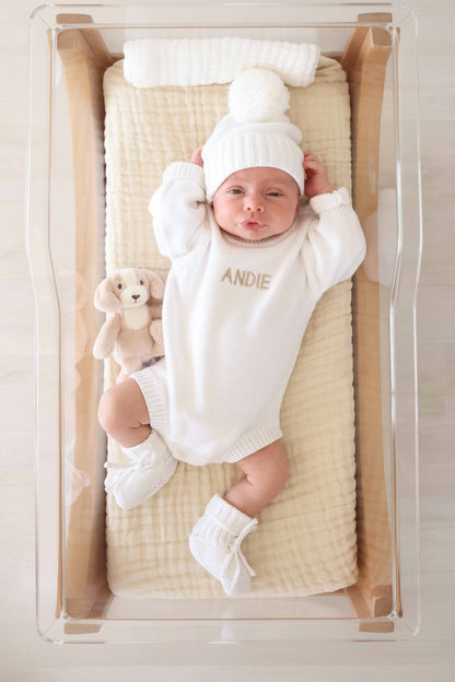 Knit Baby Booties | Snow