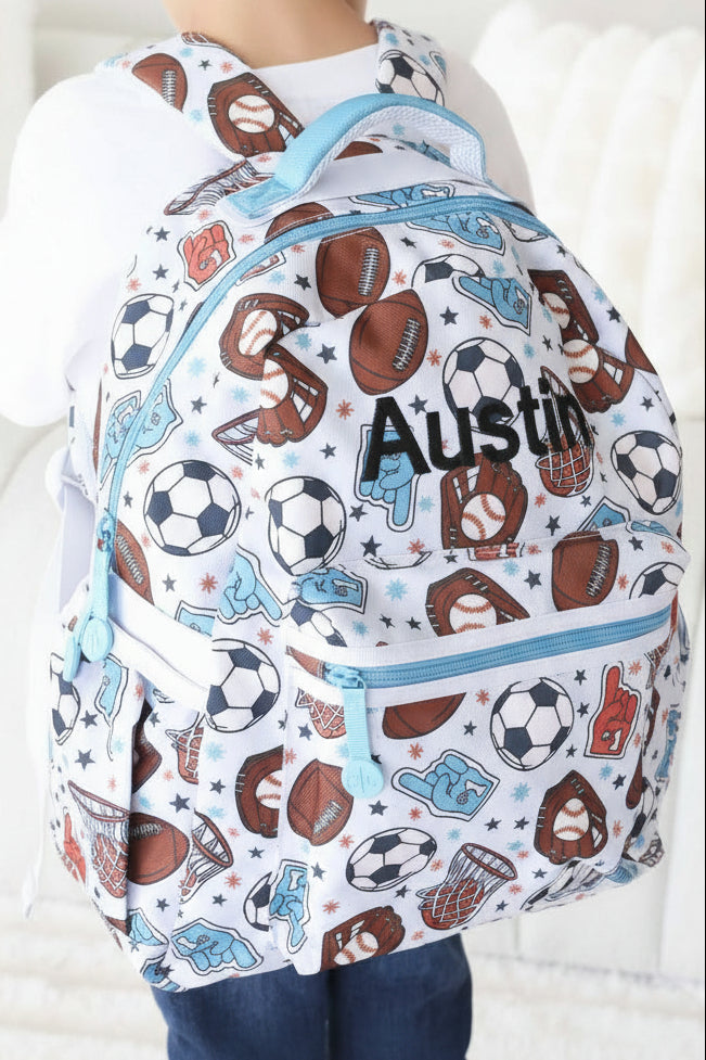 Kids Embroidered Backpack | Half Time