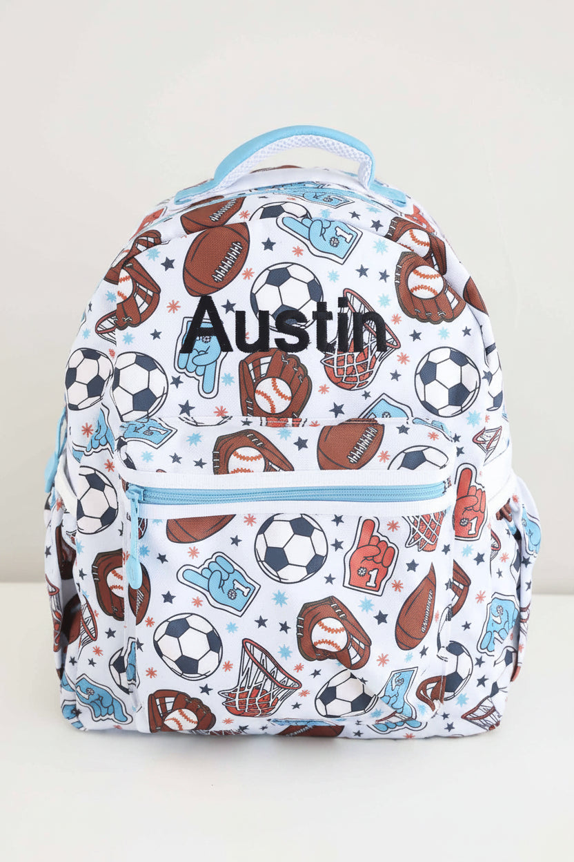 Kids Embroidered Backpack | Half Time
