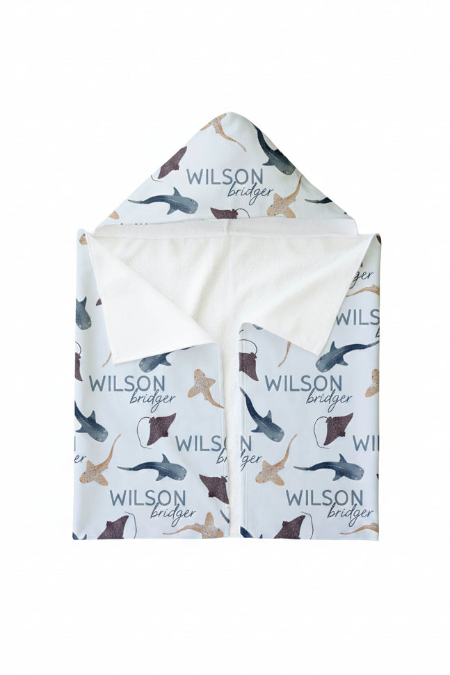 Personalized Hooded Towel | Fin Friends