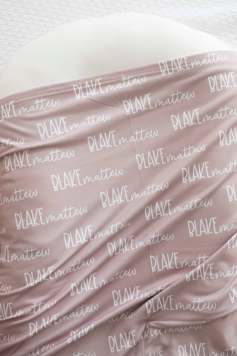 Personalized Baby Name Swaddle Blanket Font Duo | Best Selling Neutrals
