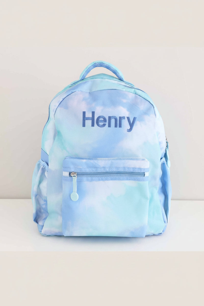 Kids Embroidered Backpack | Tie-Dye Skies